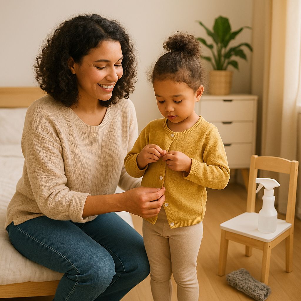 Teaching Basic Life Skills to Preschoolers: Dressing, Cleaning, Helping