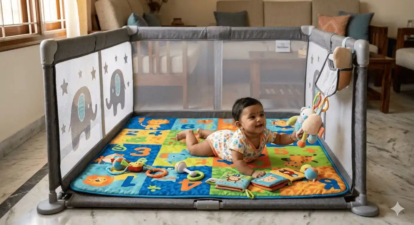 Playpen and Play Mats: Giving Your Baby a Safe World to Explore