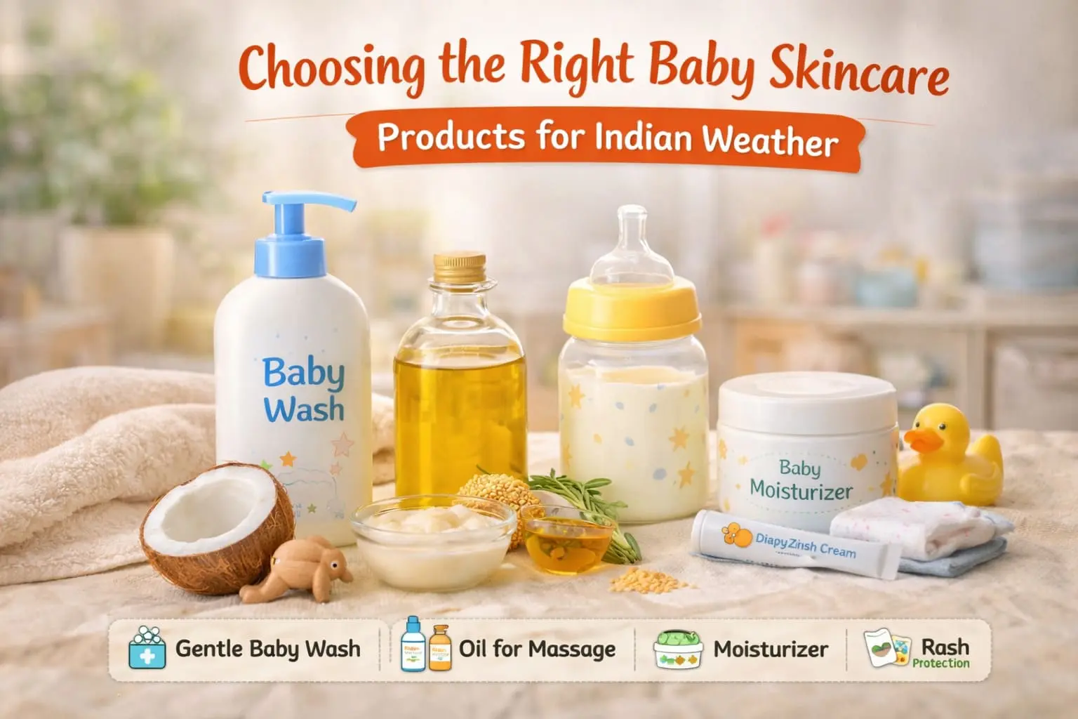 Choosing the Right Baby Skincare Products for Indian Weather