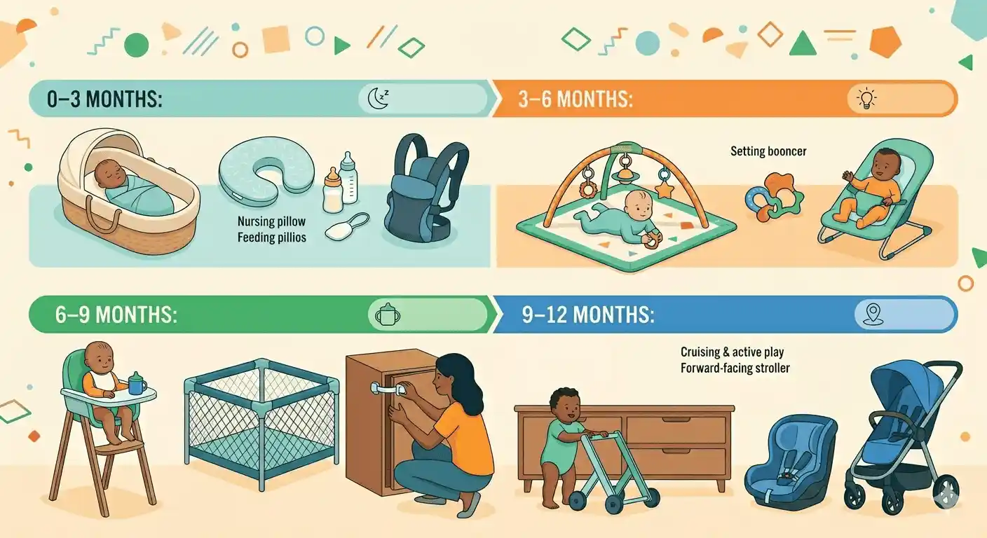 The First 12 Months: What Baby Gear You Actually Need at Each Stage